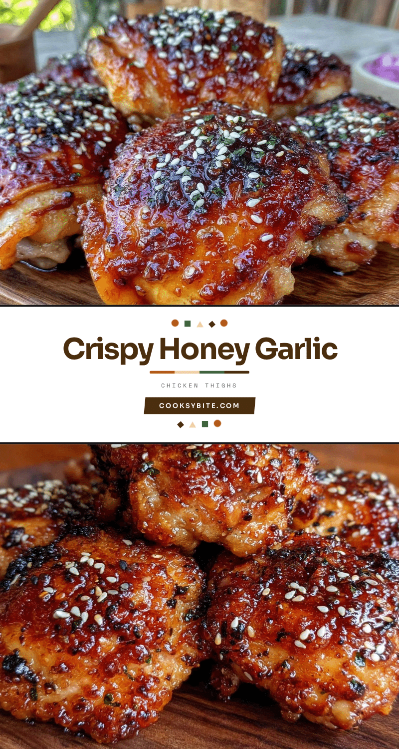 crispy honey garlic chicken thighs recipe