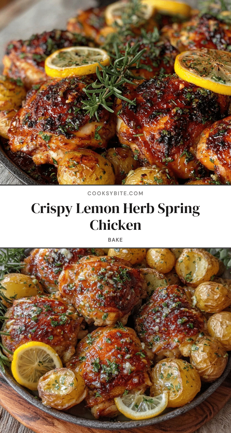 crispy one-pan lemon herb spring chicken recipe