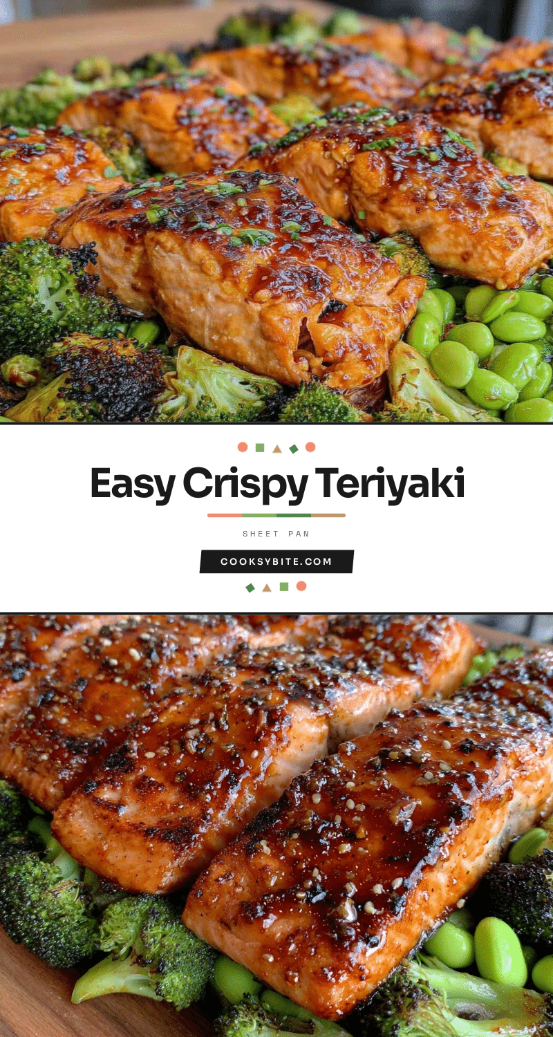 crispy teriyaki salmon sheet pan dinner recipe