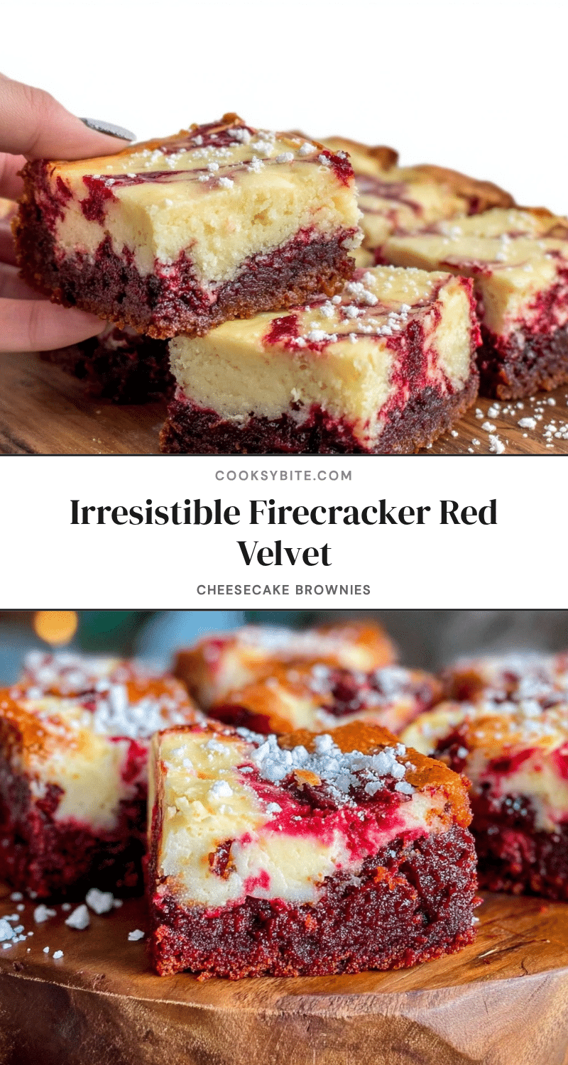 firecracker red velvet cheesecake brownies recipe