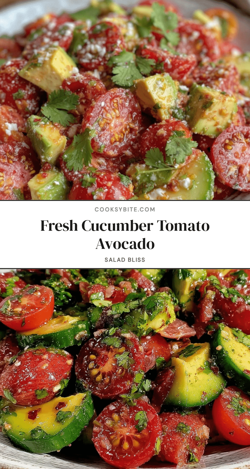Fresh Cucumber Tomato Avocado Salad recipe