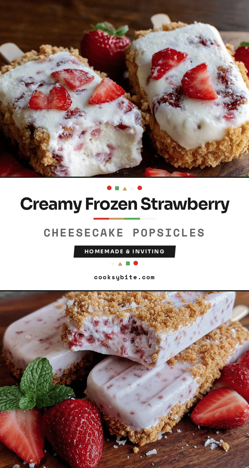 frozen strawberry cheesecake popsicles recipe