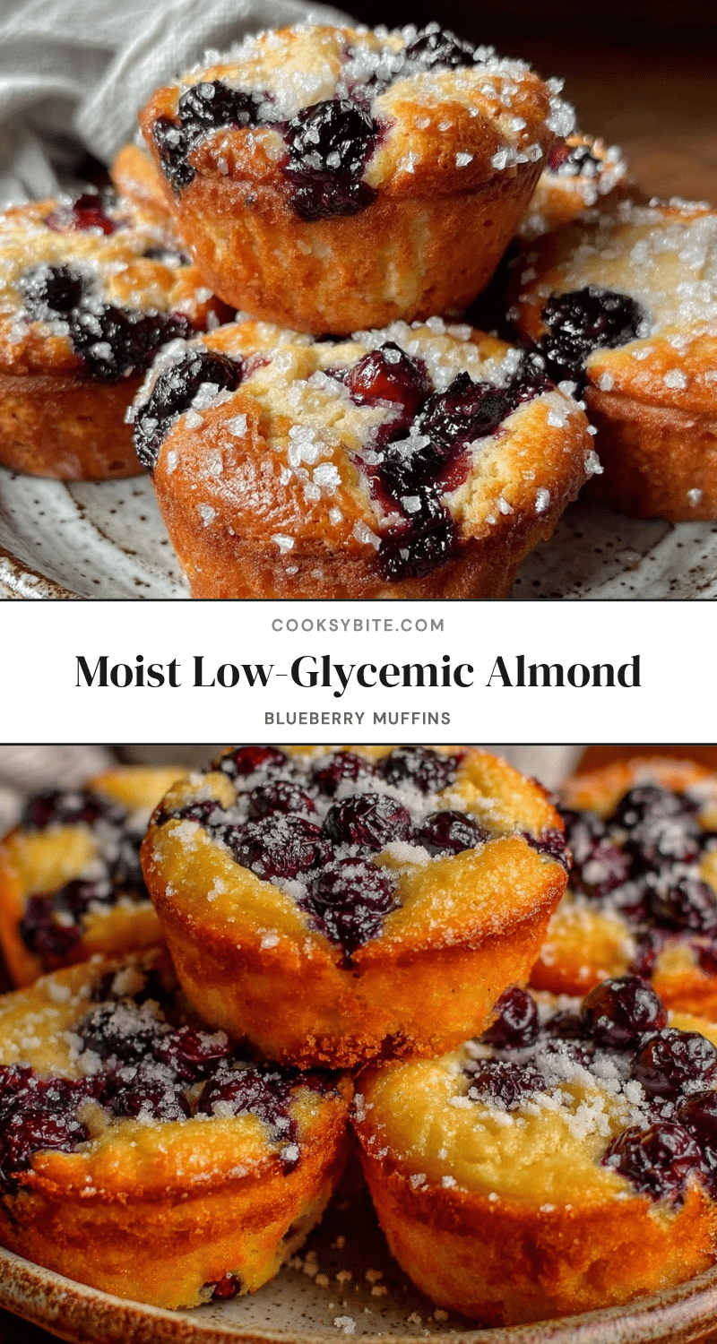 healthy low-glycemic almond flour blueberry muffins recipe