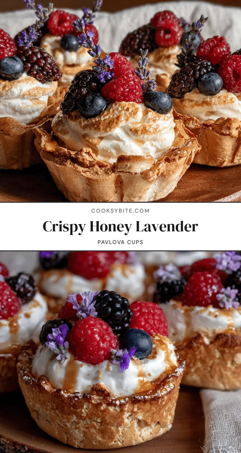 honey lavender pavlova cookie cups recipe