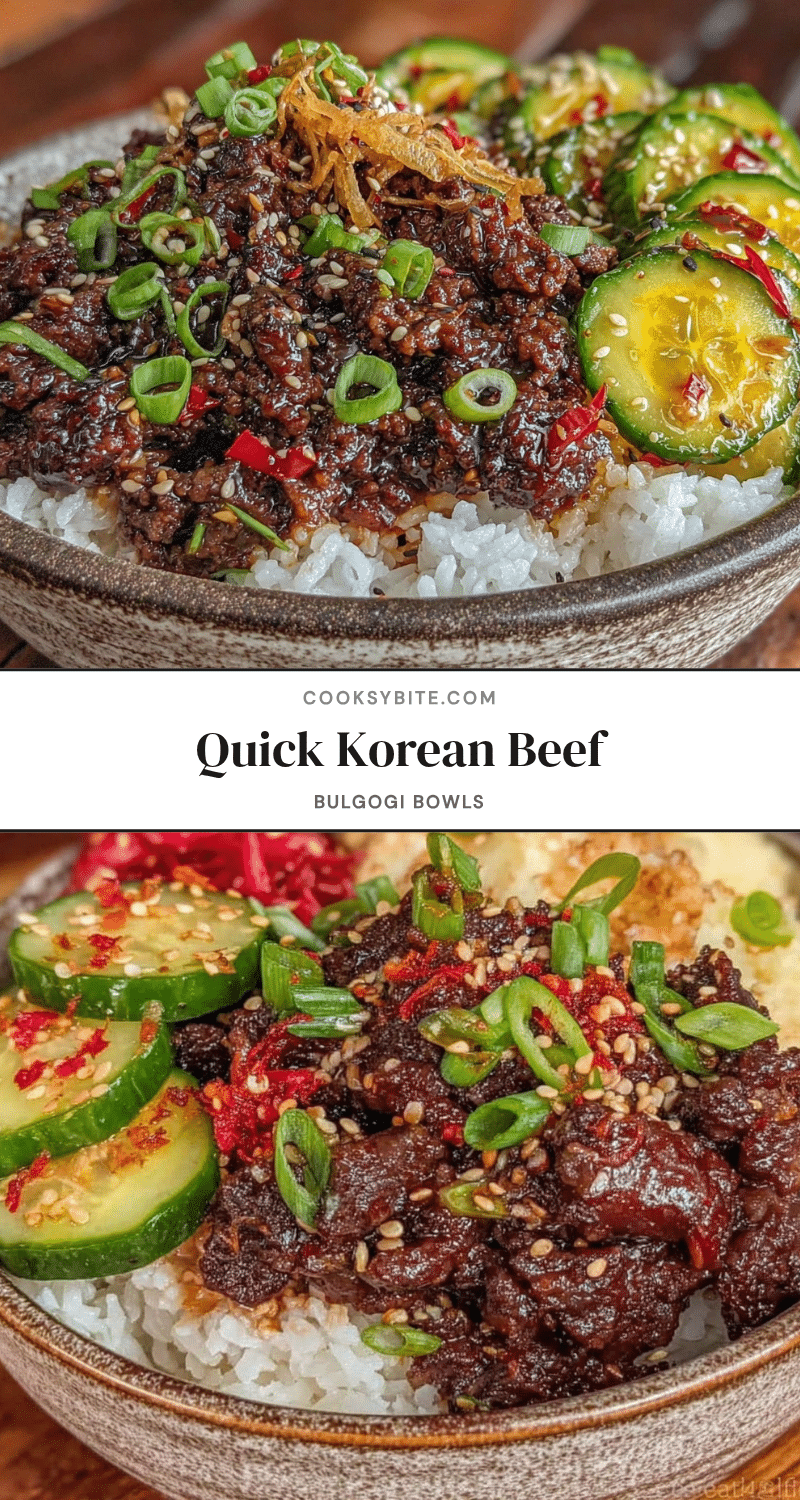 Korean Ground Beef Bulgogi Bowls recipe