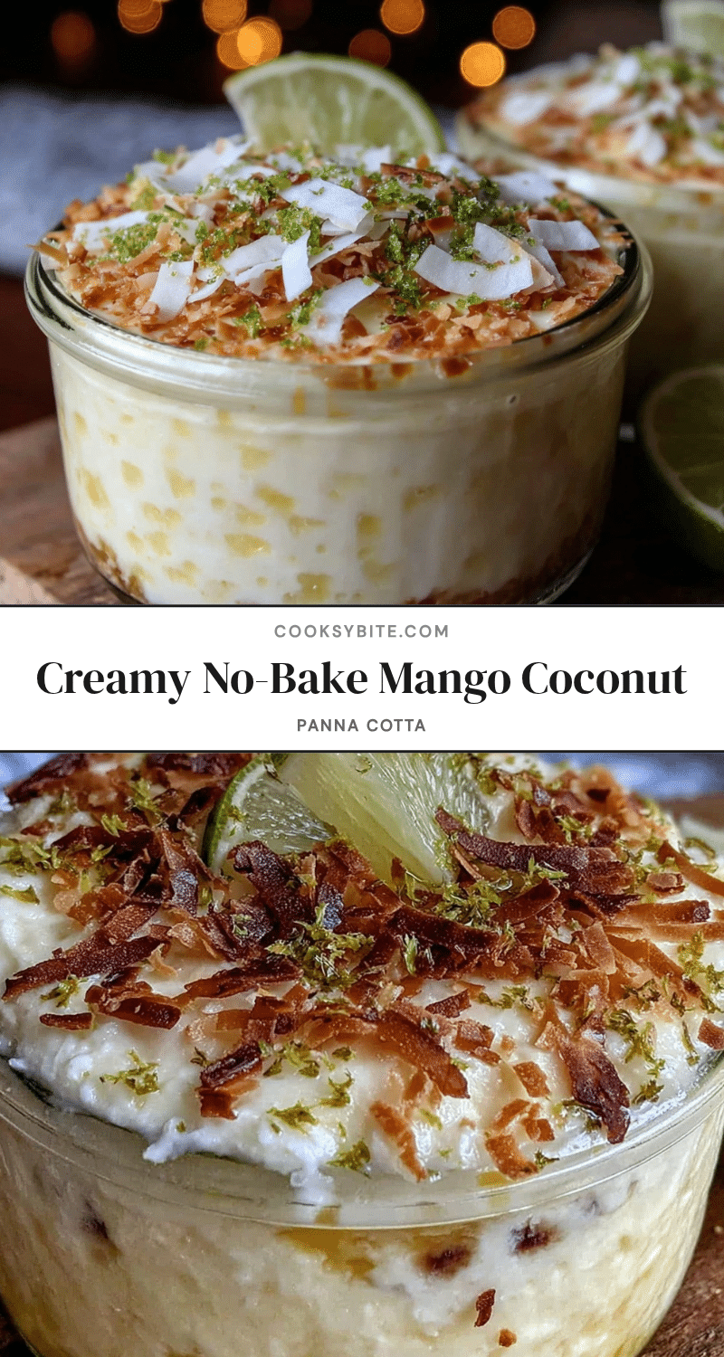 no-bake mango coconut panna cotta recipe