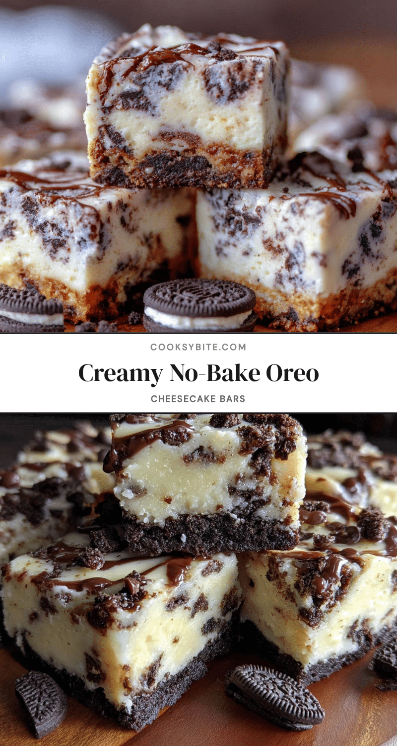 no bake oreo cheesecake bars recipe