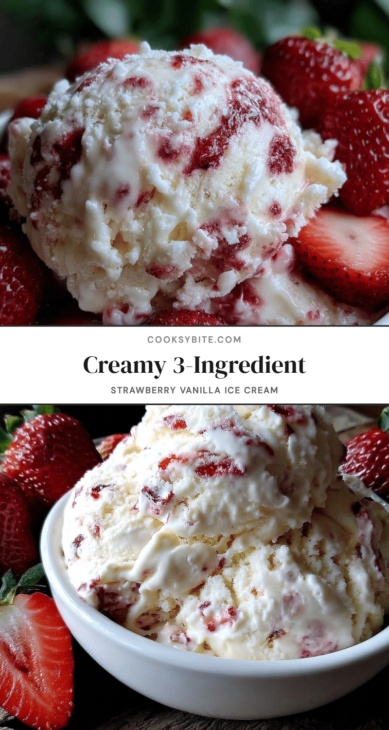 no-churn strawberry vanilla ice cream recipe