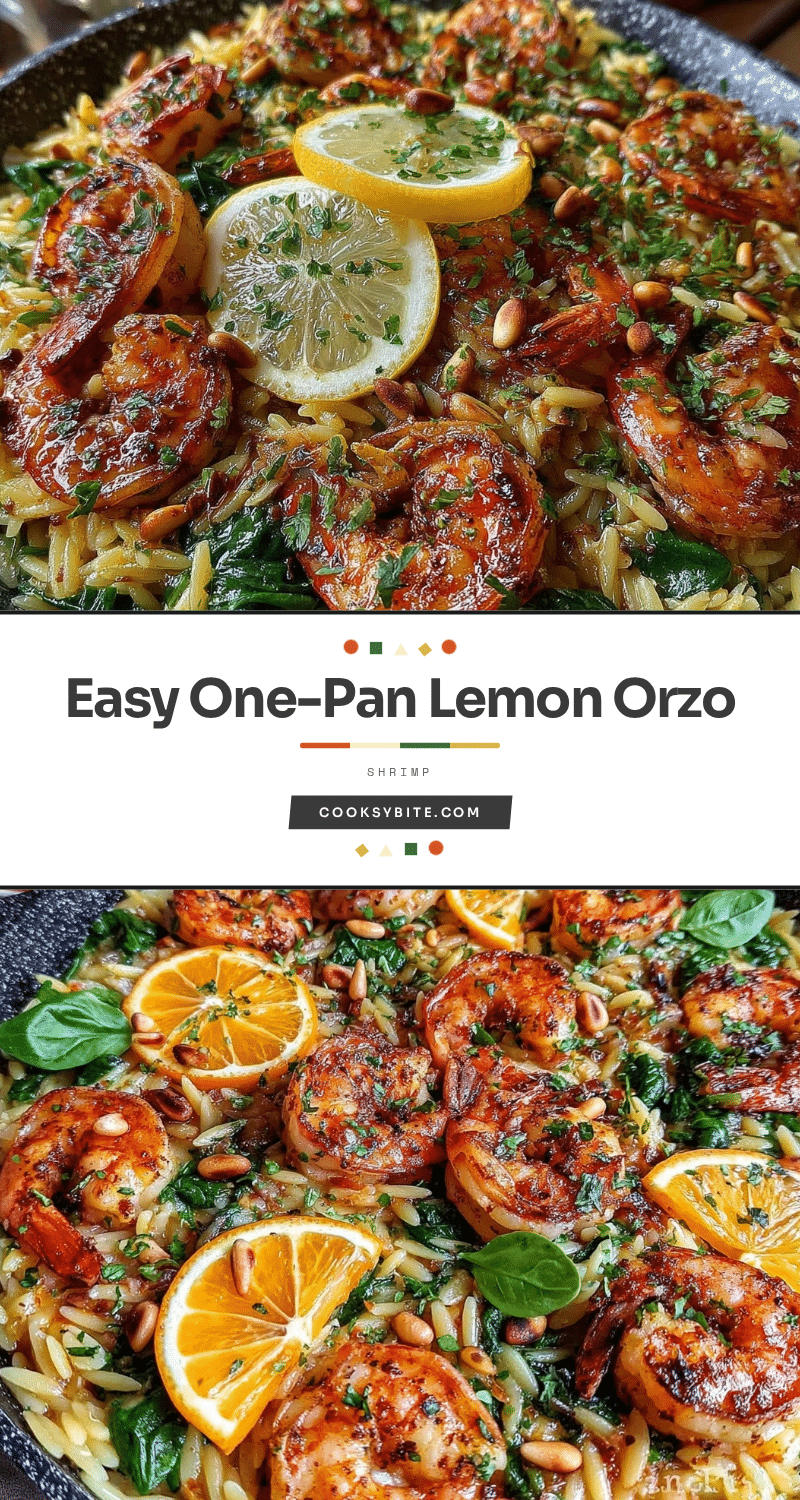 one-pan Mediterranean shrimp with lemon orzo recipe