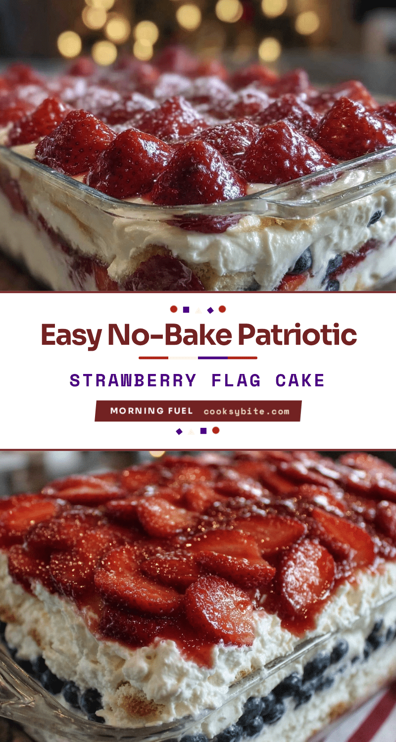 patriotic strawberry flag icebox cake recipe