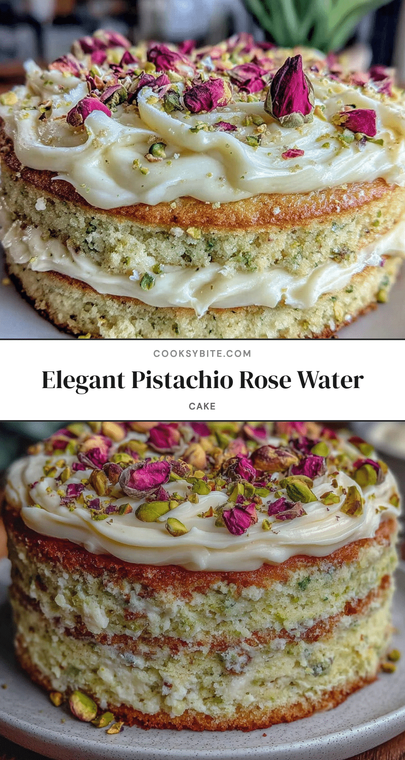 Pistachio Rose Water Layer Cake recipe