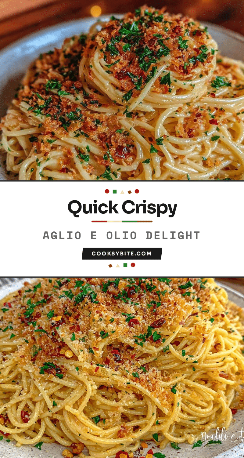 quick crispy aglio e olio recipe
