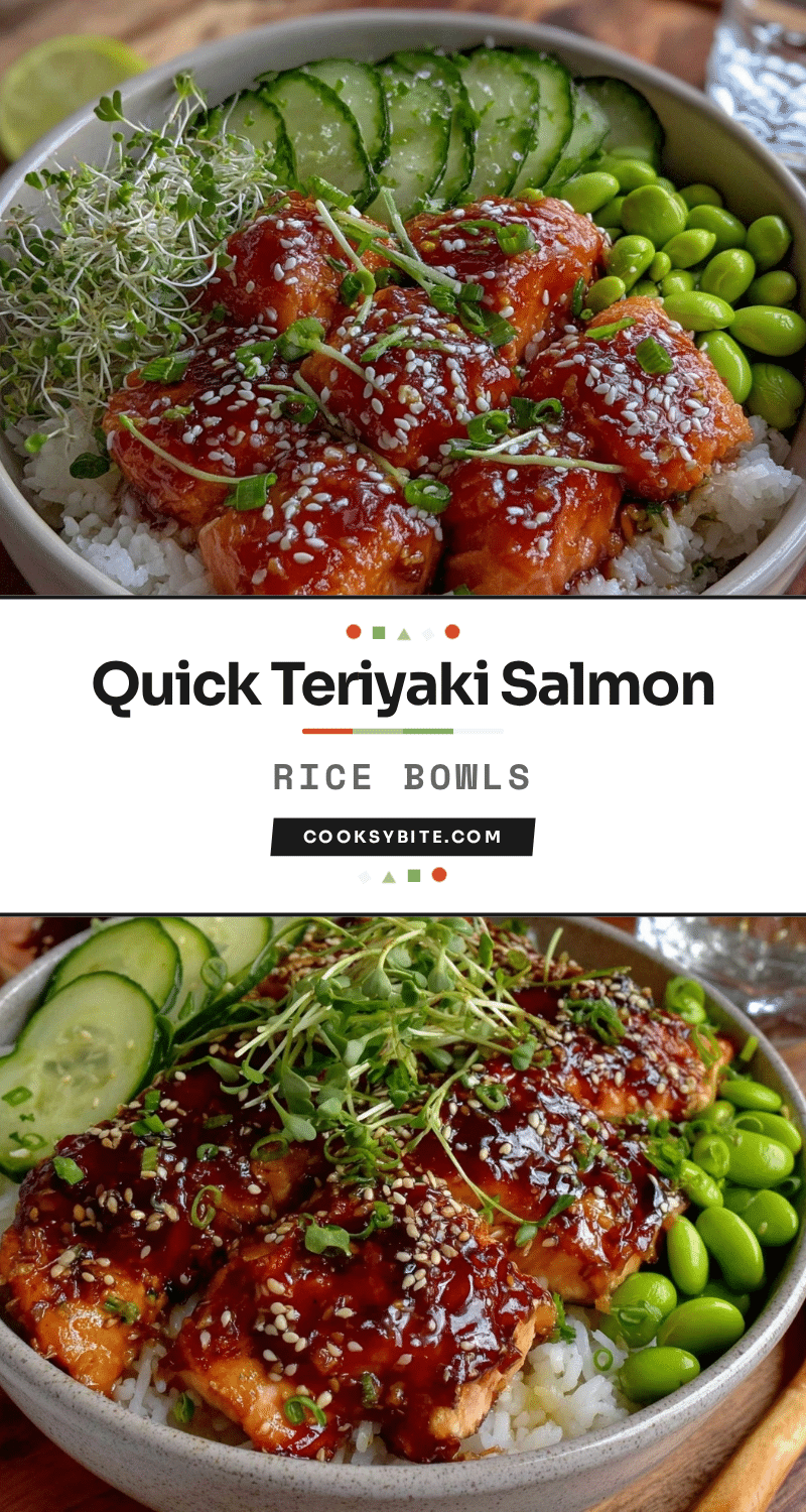 Quick Teriyaki Salmon Rice Bowls recipe