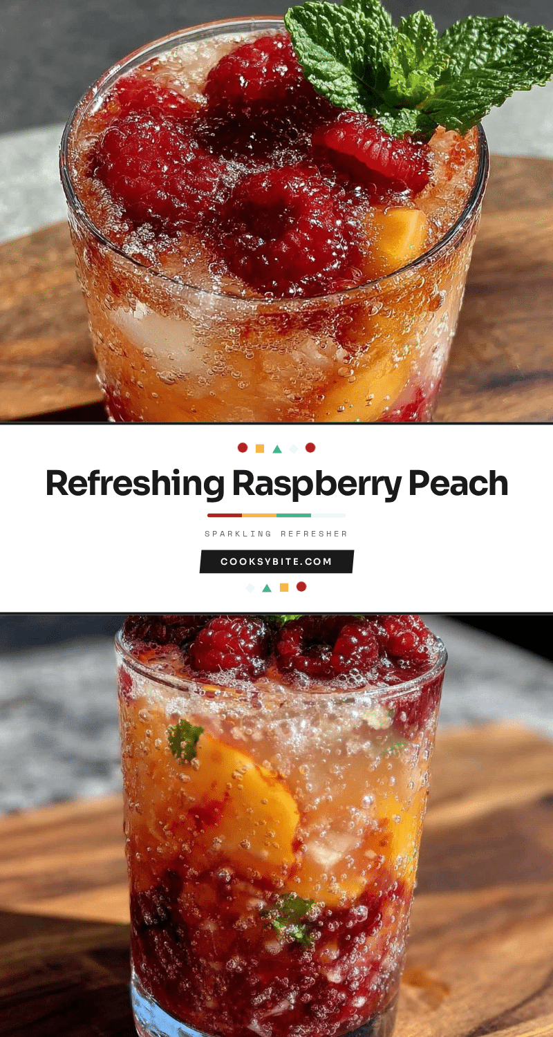 raspberry peach sparkling refresher recipe