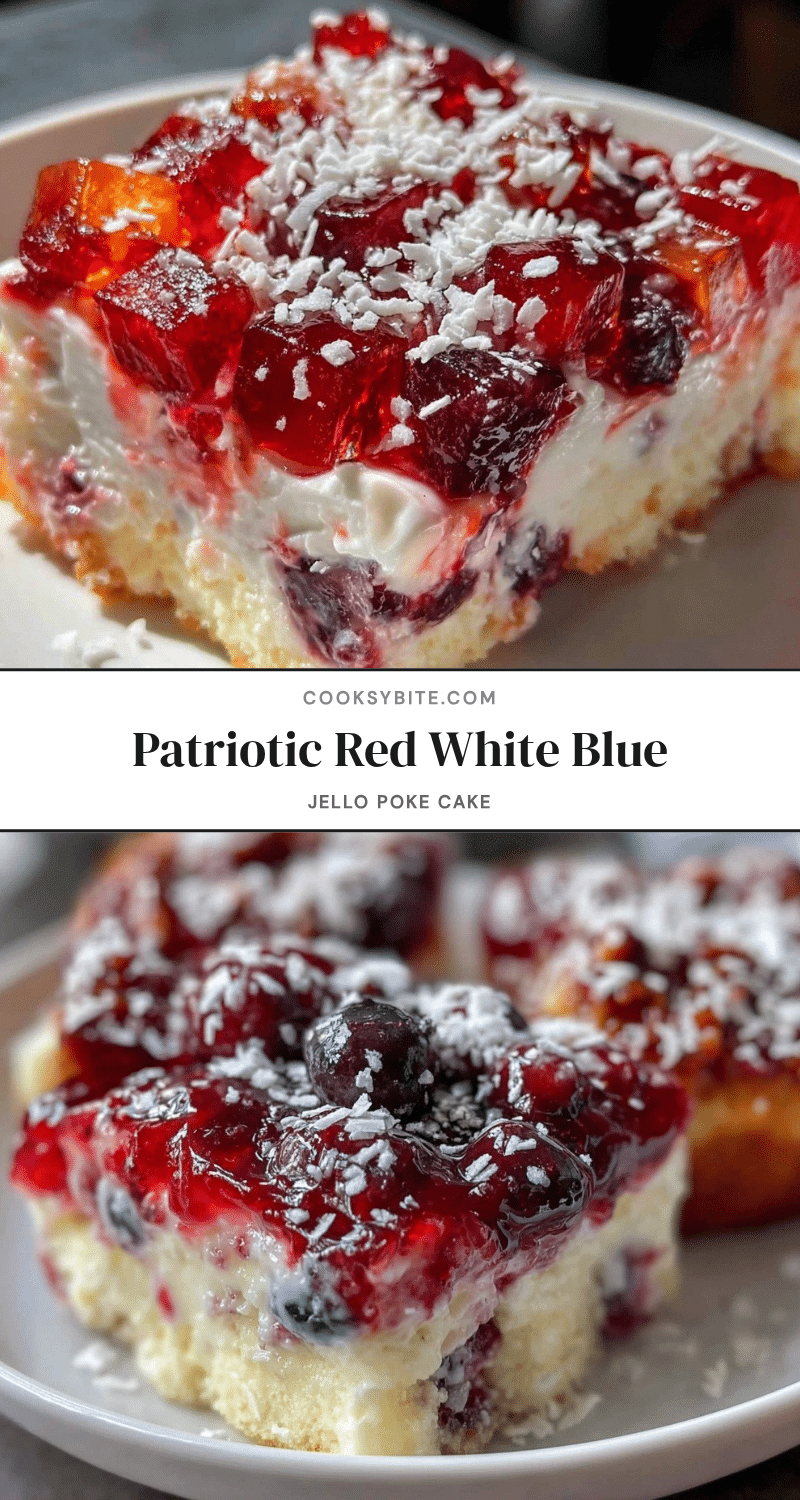 red white and blue jello poke cake recipe