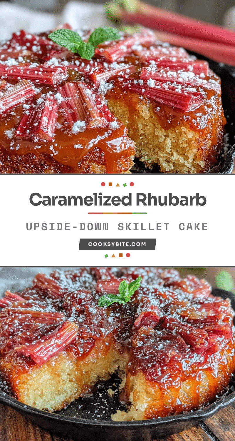 rhubarb upside-down skillet cake recipe