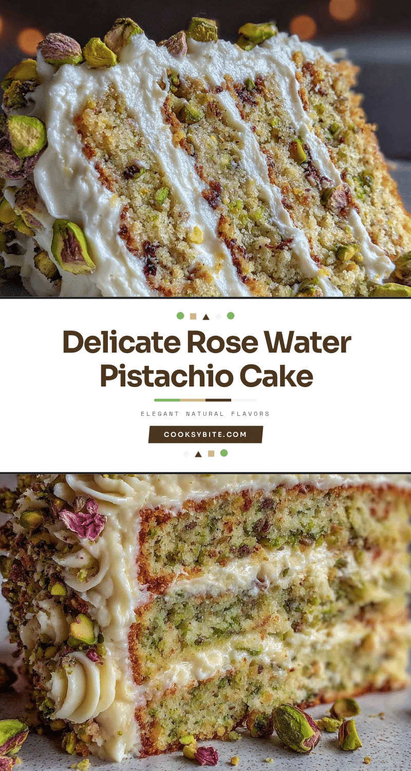 Rose Water Pistachio Layer Cake recipe