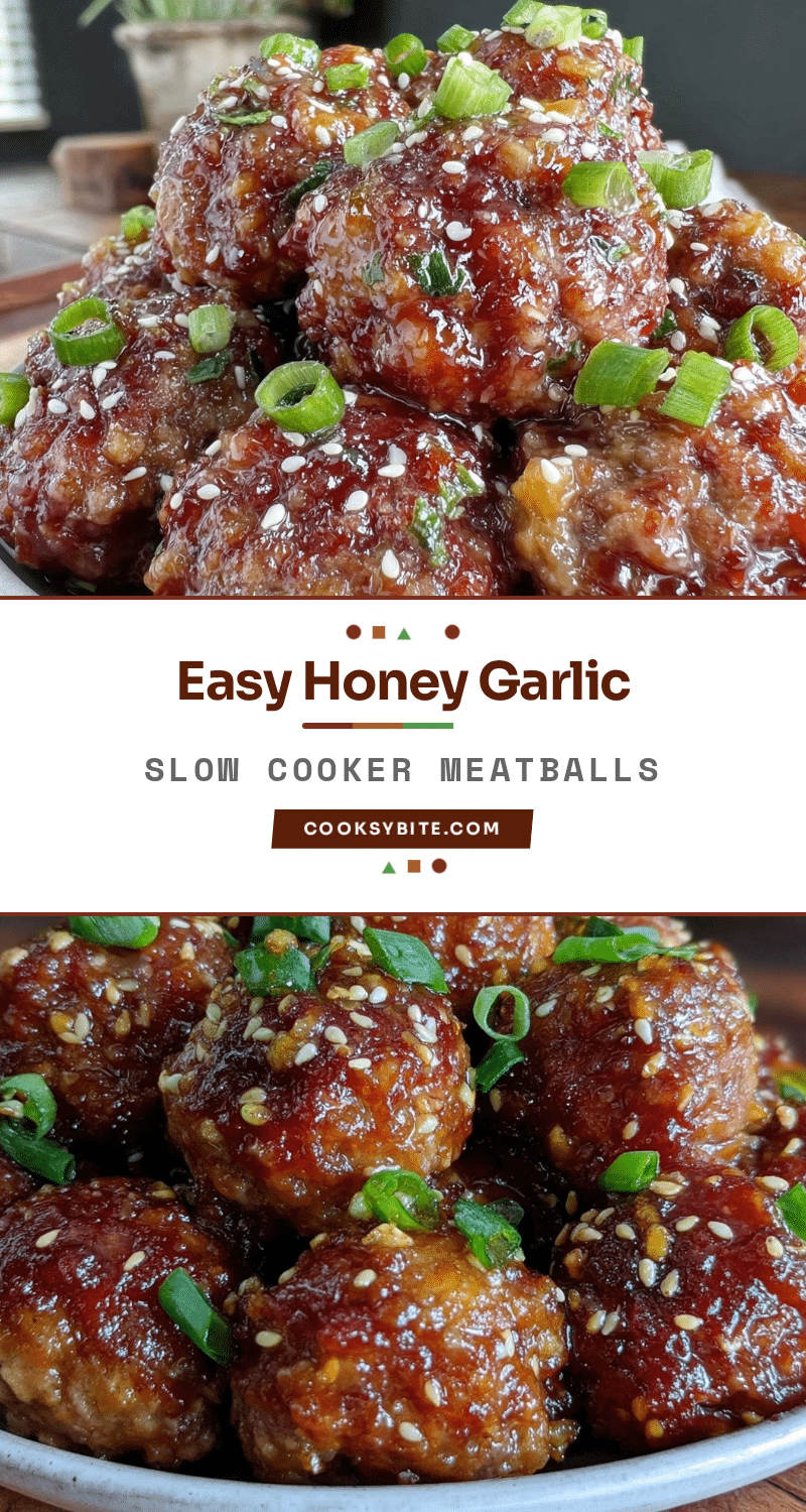 slow cooker honey garlic meatballs recipe