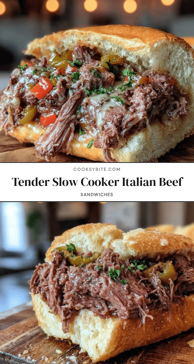 slow cooker italian beef sandwiches recipe