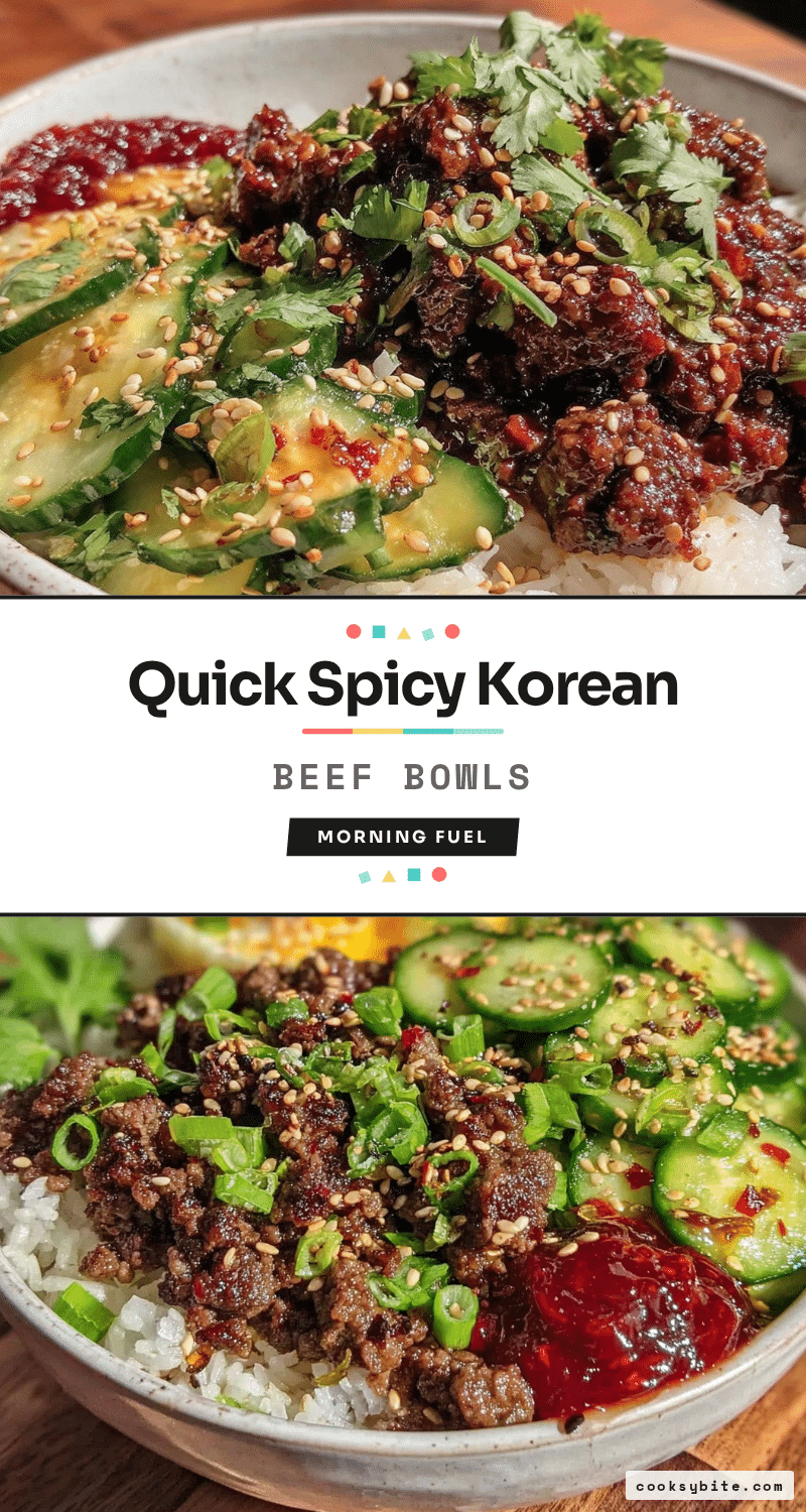 spicy korean ground beef bowls recipe