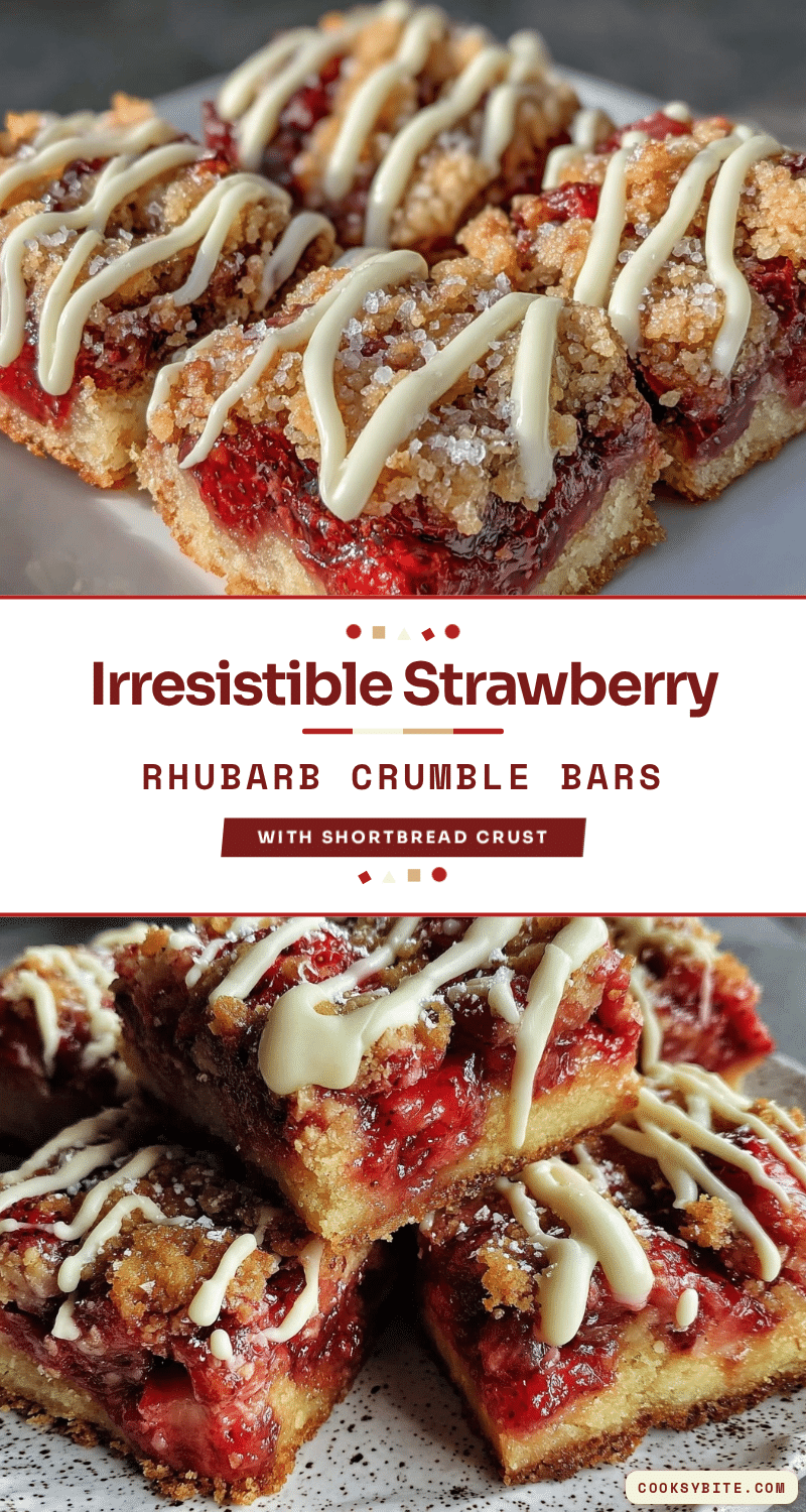 strawberry rhubarb crumble bars recipe