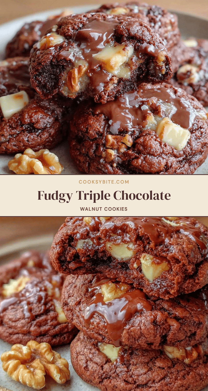 triple chocolate brownie mix cookies recipe