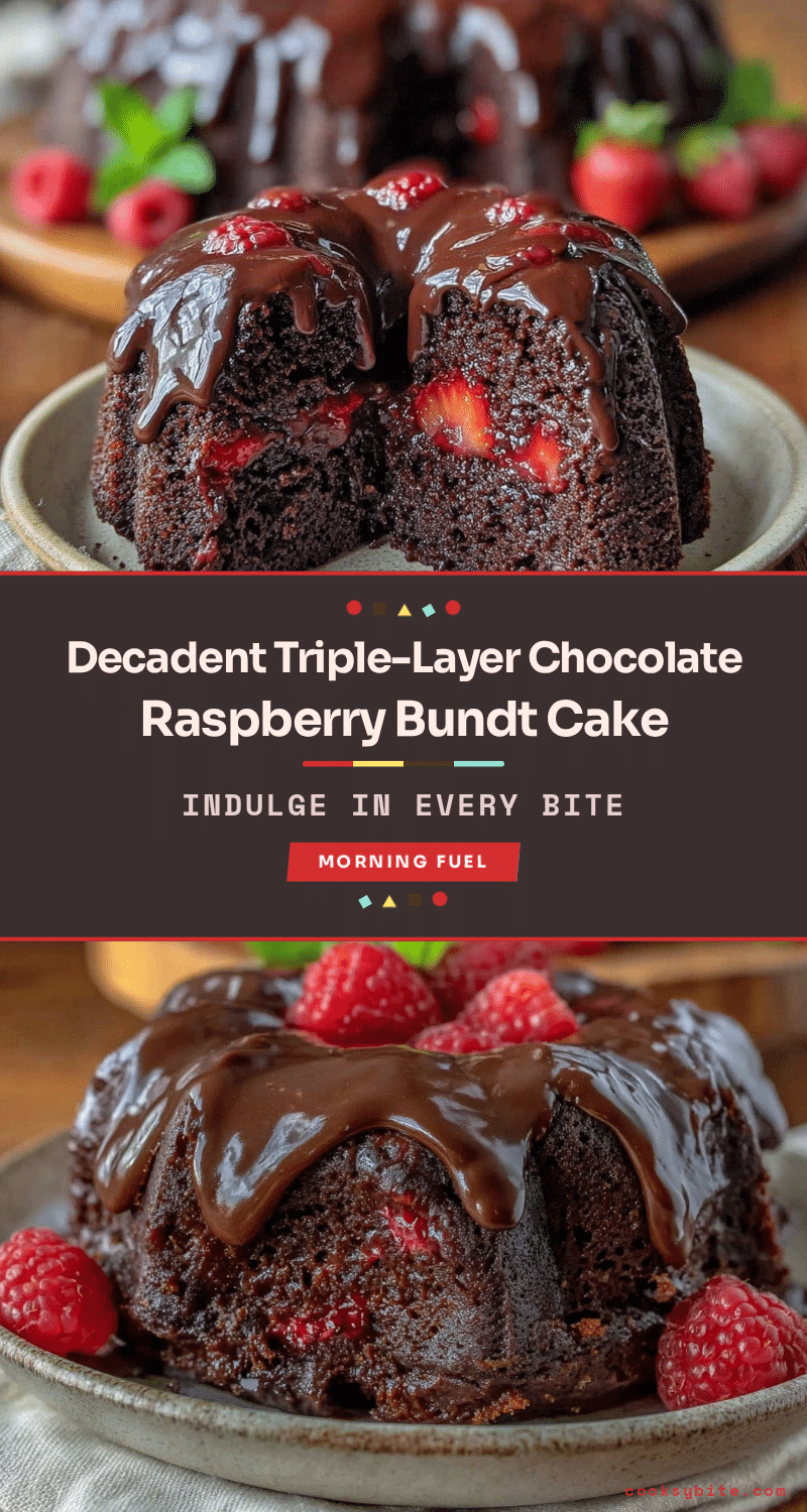 triple-layer chocolate raspberry bundt cake recipe