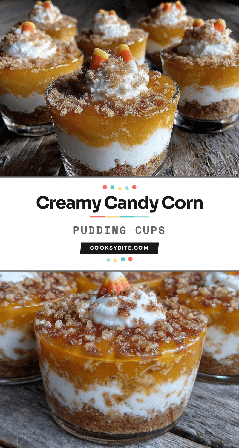 creamy candy corn pudding cups recipe