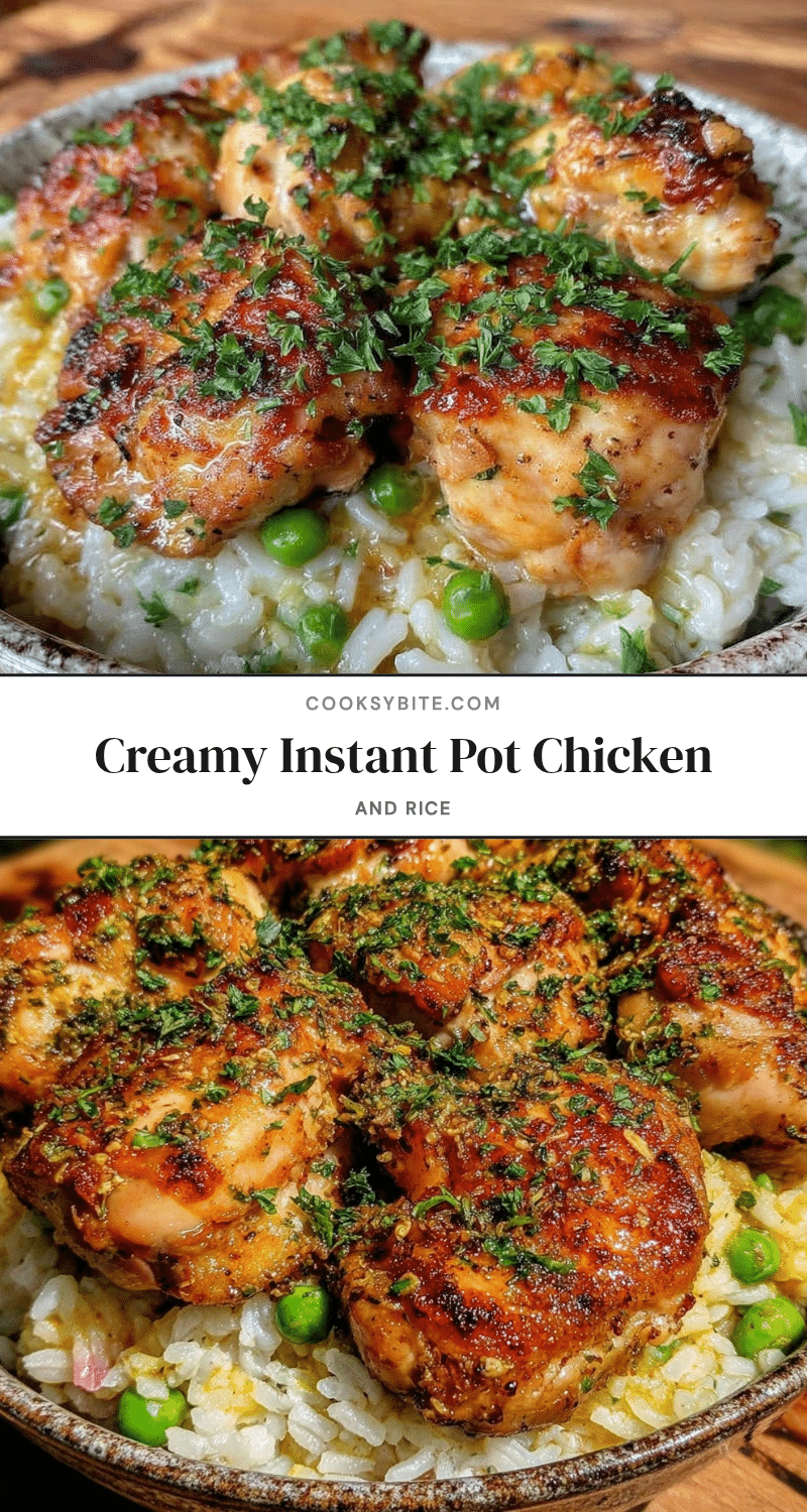 creamy instant pot chicken and rice recipe