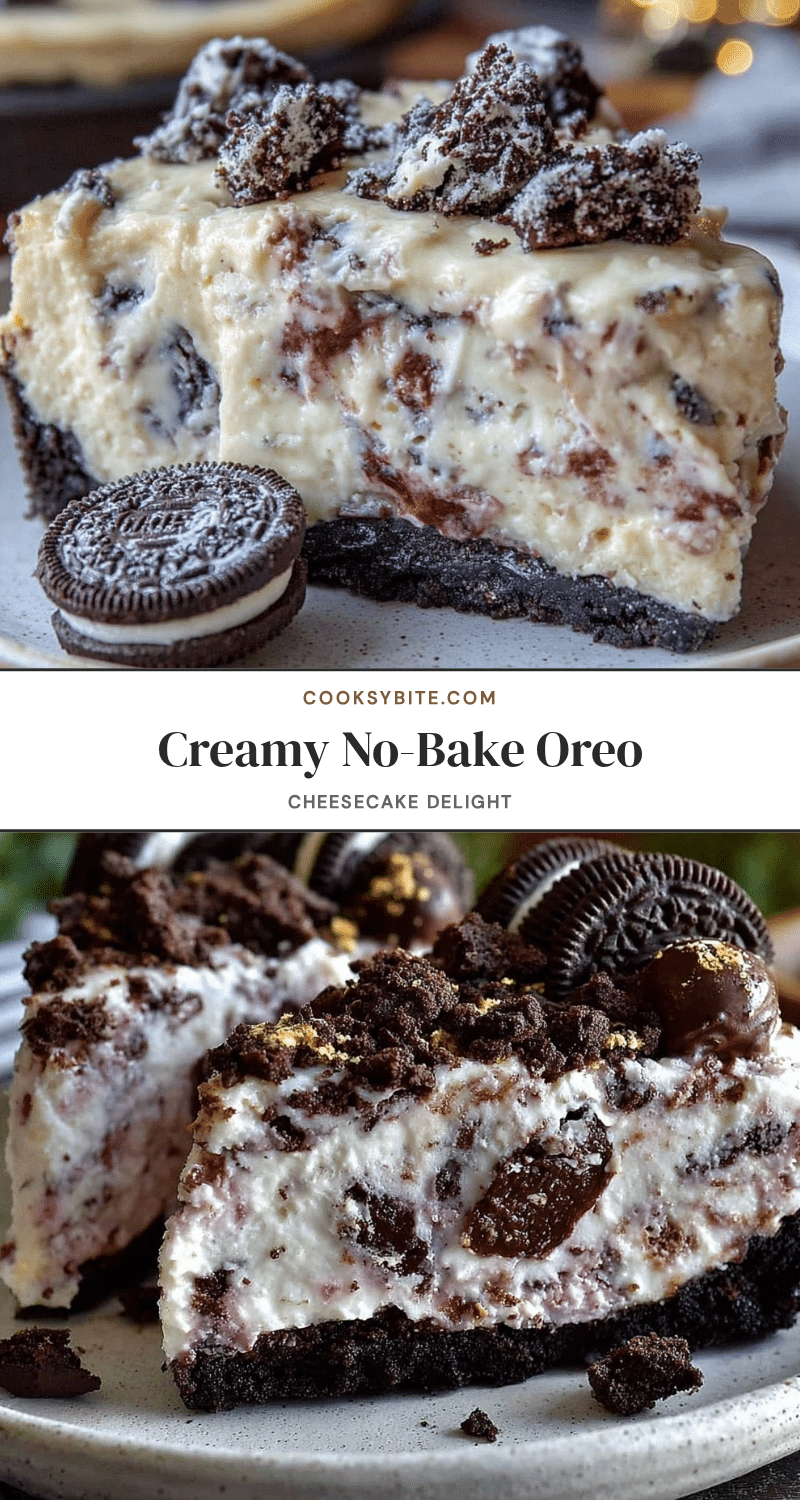Creamy No-Bake Oreo Cheesecake recipe