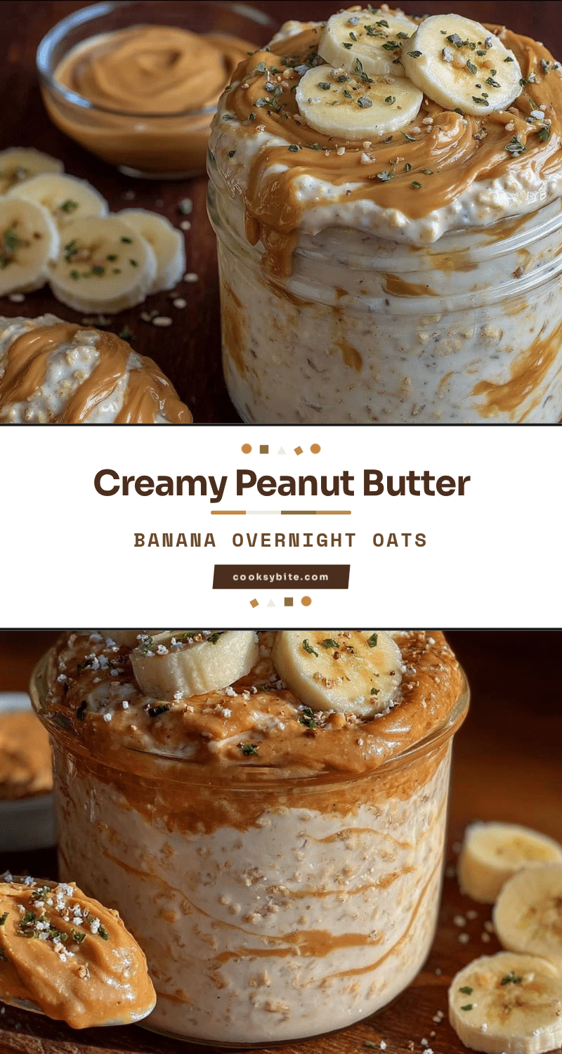 creamy peanut butter banana overnight oats recipe