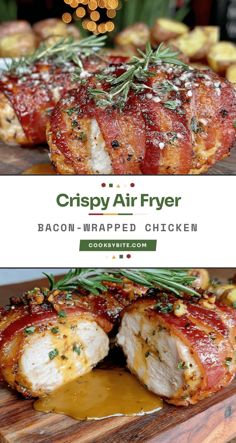 crispy air fryer bacon-wrapped chicken breast recipe