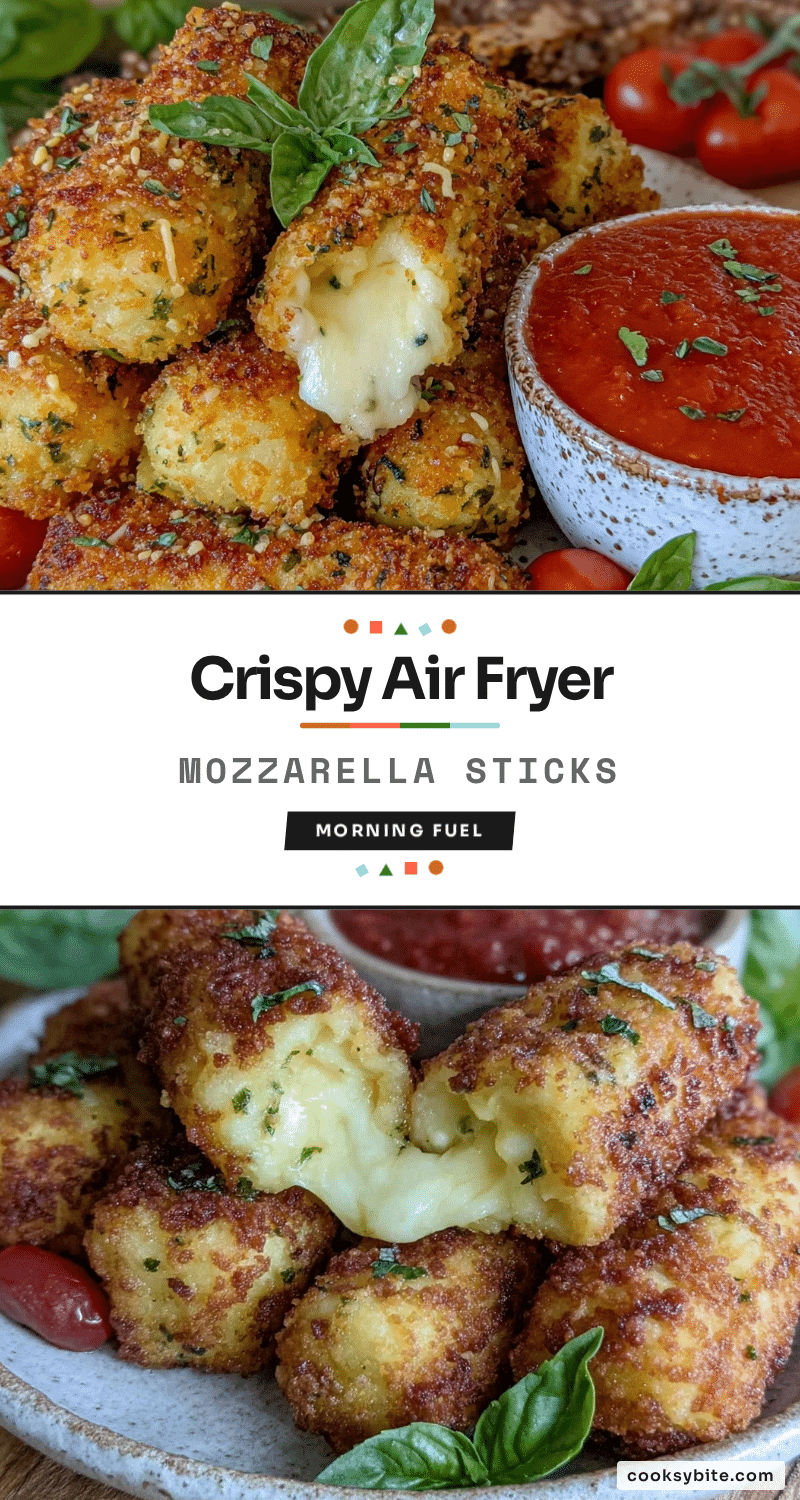 crispy air fryer mozzarella sticks recipe