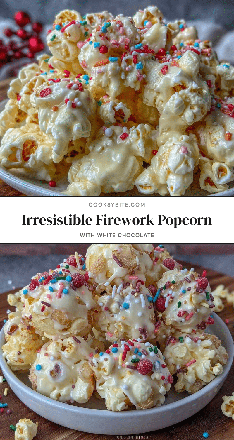 firework popcorn with white chocolate recipe