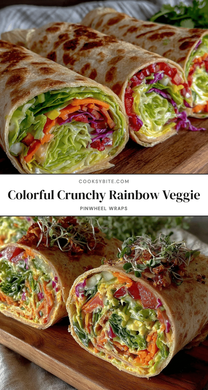 Fresh Rainbow Veggie Pinwheel Wraps recipe