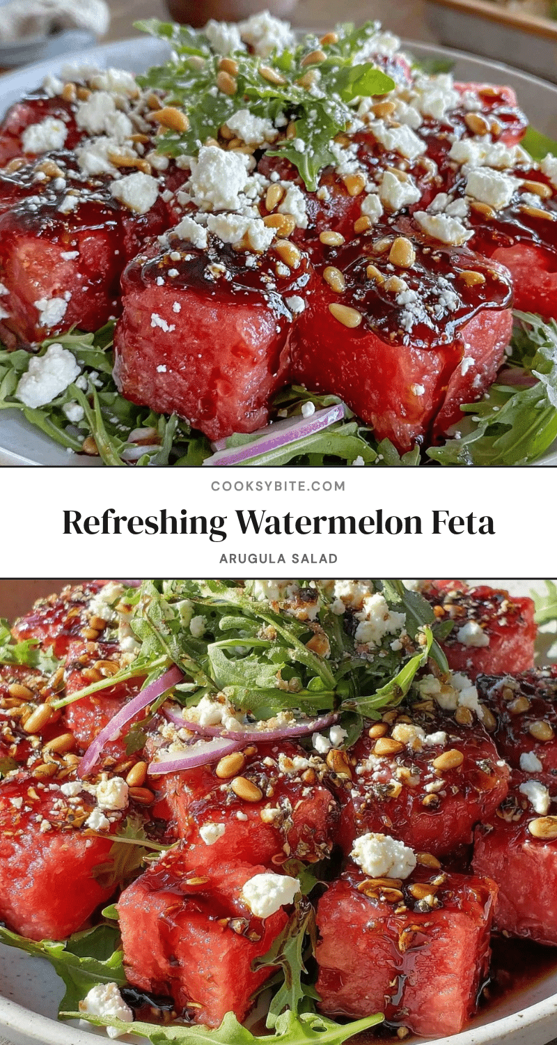fresh watermelon feta arugula salad recipe
