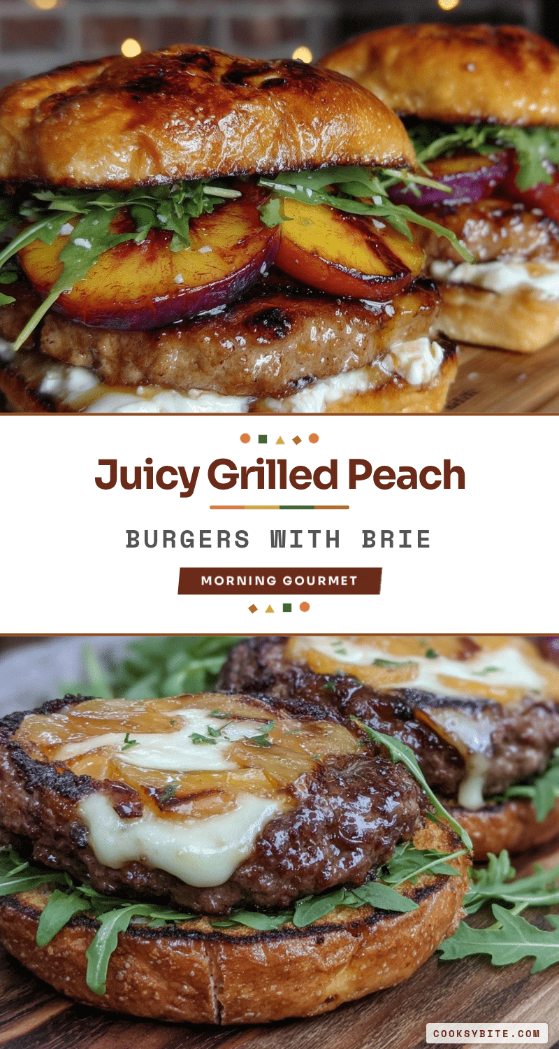 grilled peach burgers recipe