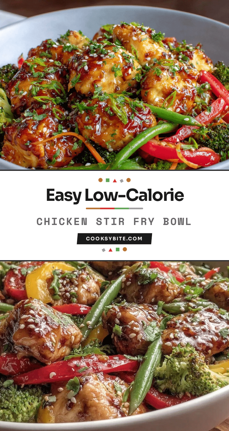 healthy calorie deficit chicken stir fry bowl recipe