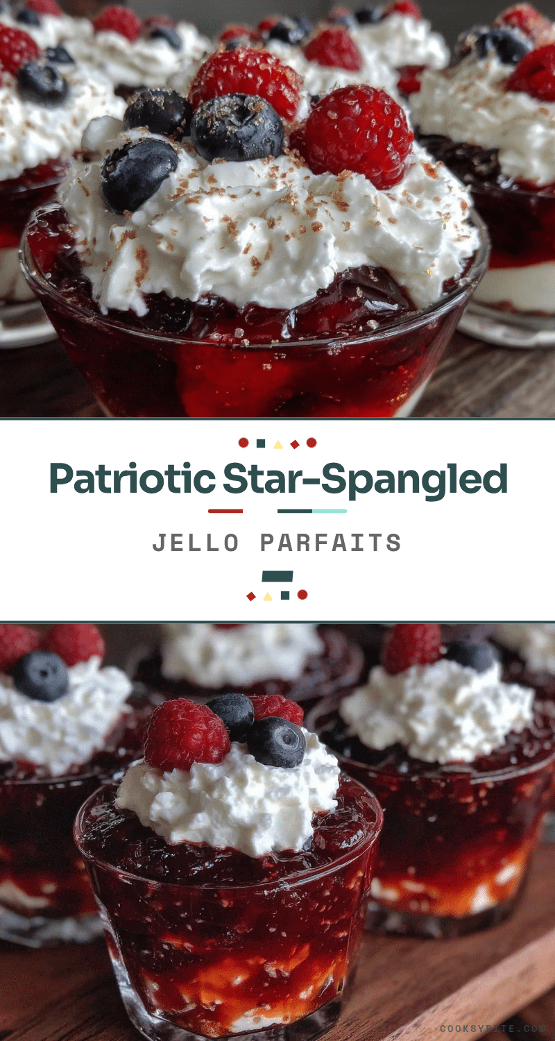 star-spangled jello parfait cups recipe