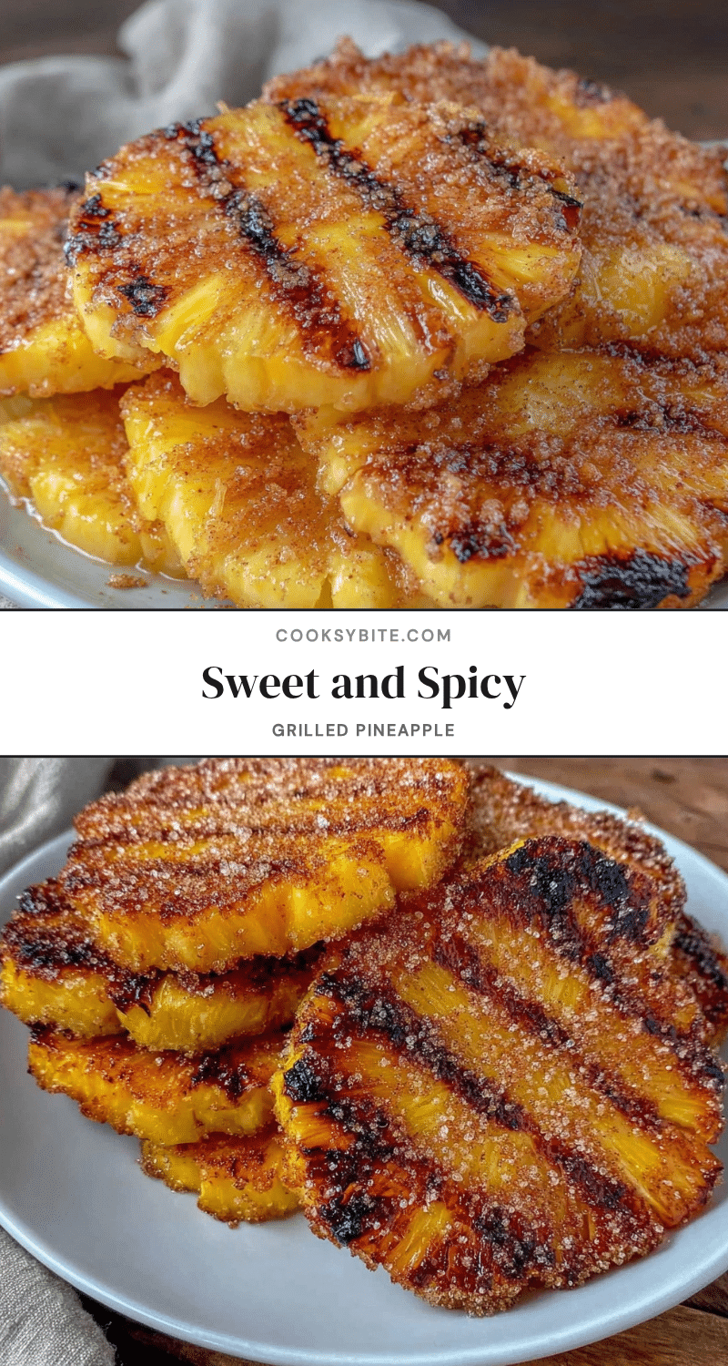 sweet and spicy grilled pineapple recipe