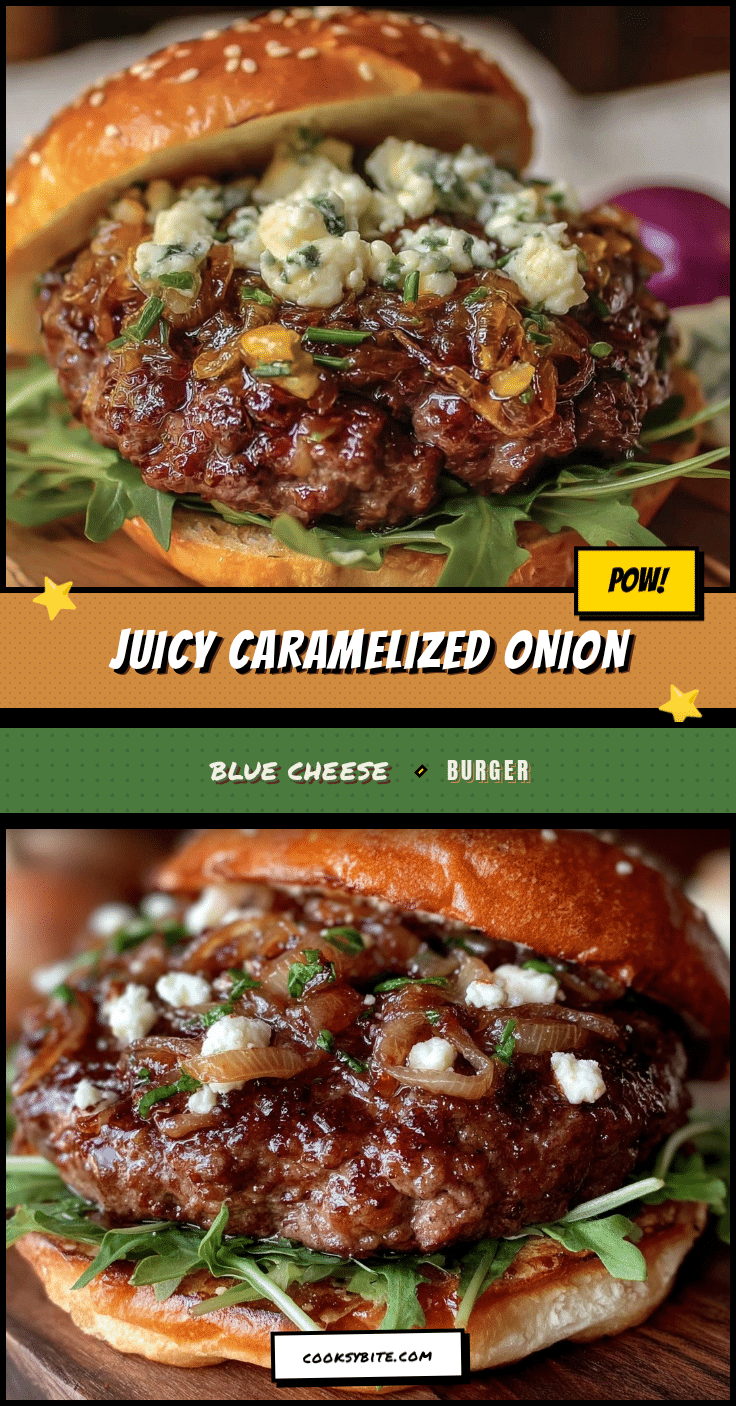 caramelized onion and blue cheese burger recipe