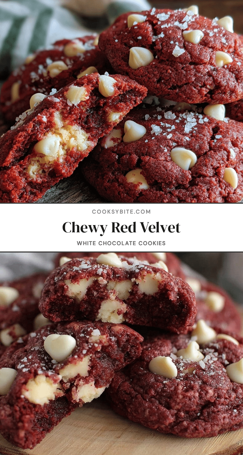 chewy red velvet white chocolate chip cookies recipe