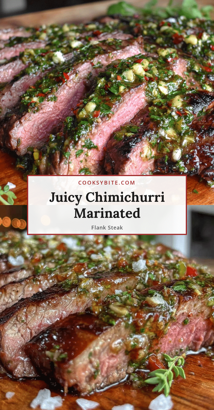 chimichurri marinated flank steak recipe