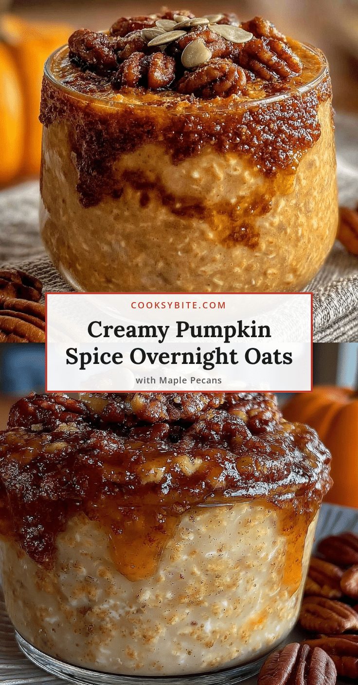 creamy pumpkin spice overnight oats recipe