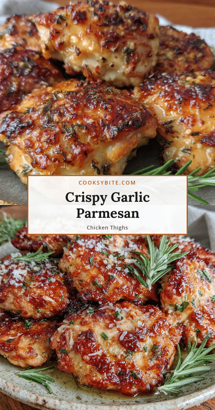 crispy garlic parmesan chicken thighs recipe