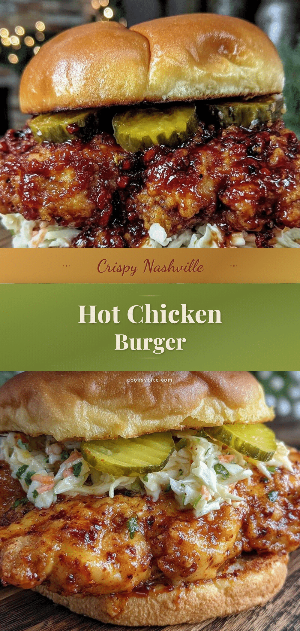 crispy Nashville hot chicken burger recipe
