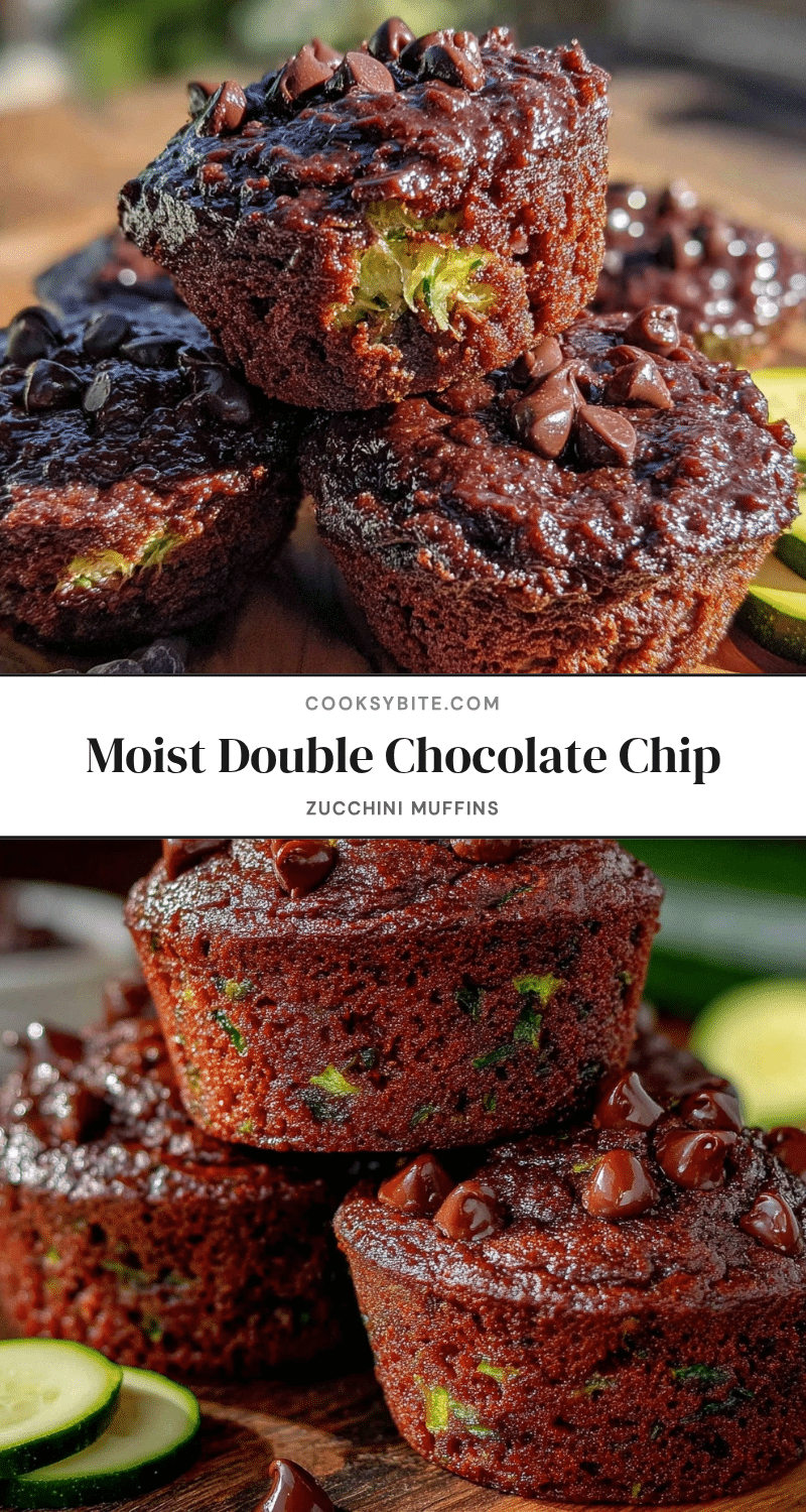 double chocolate chip zucchini bread muffins recipe
