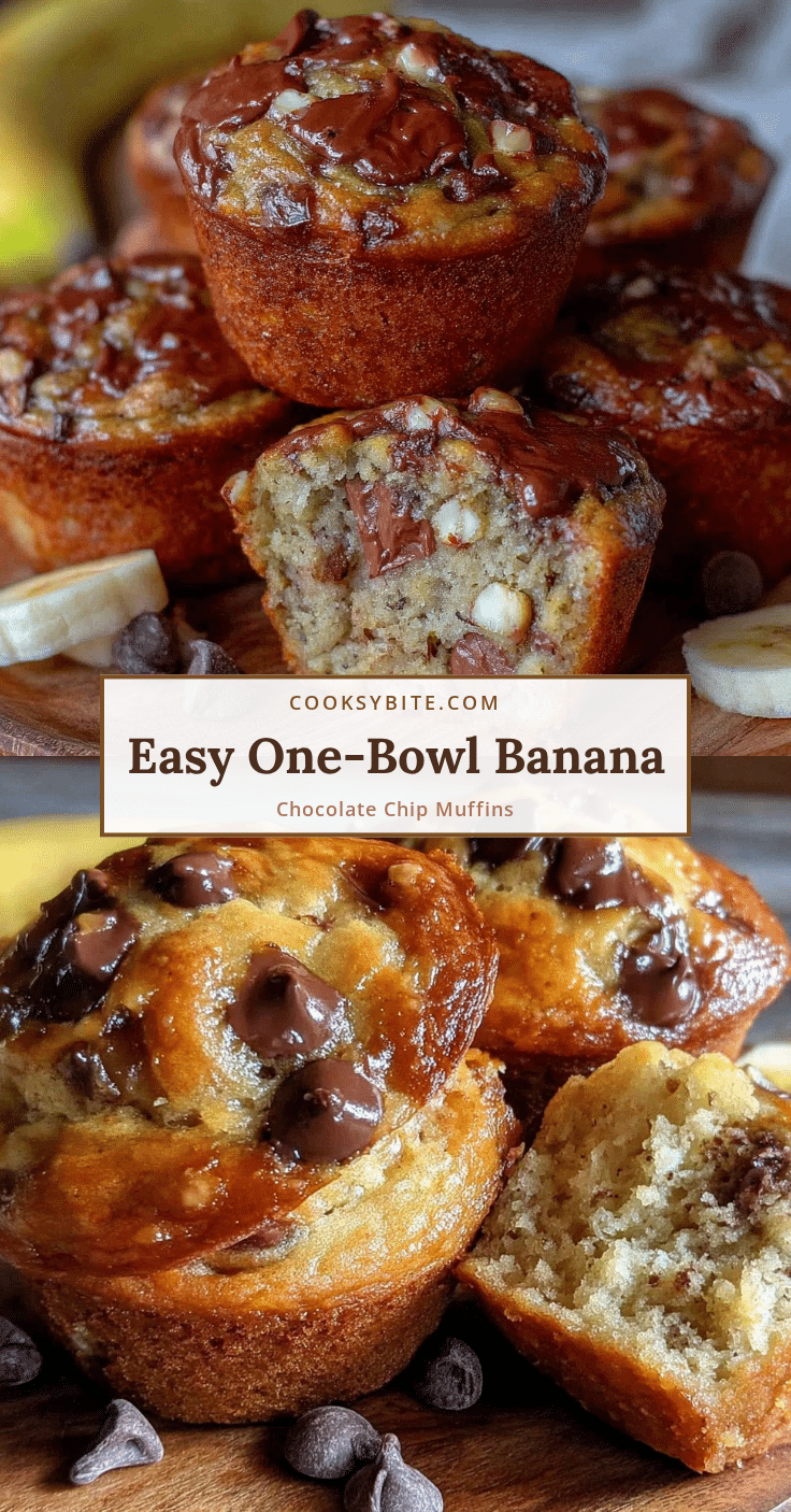 easy banana chocolate chip muffins recipe