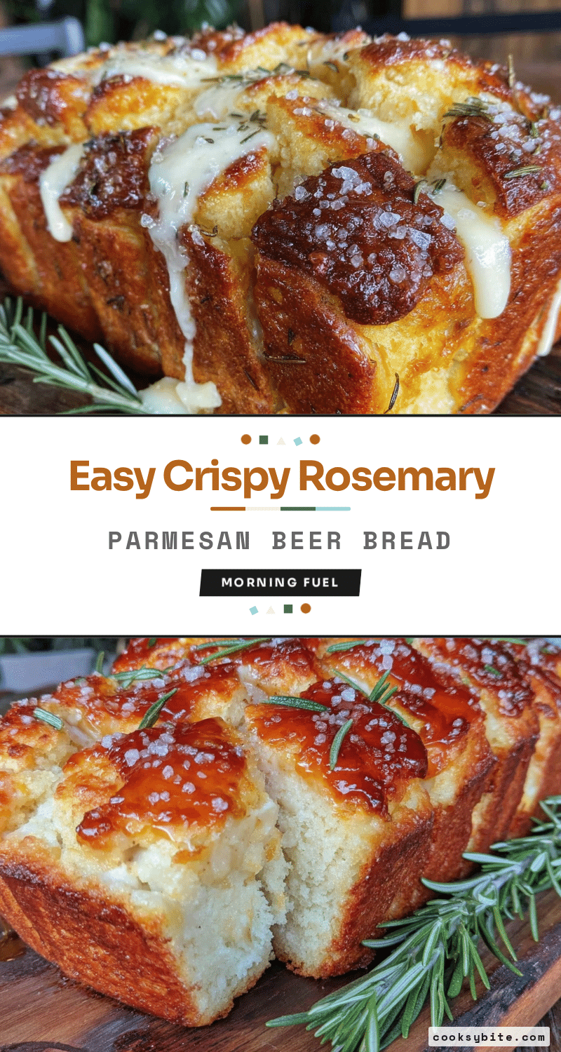 easy crispy rosemary parmesan beer bread recipe