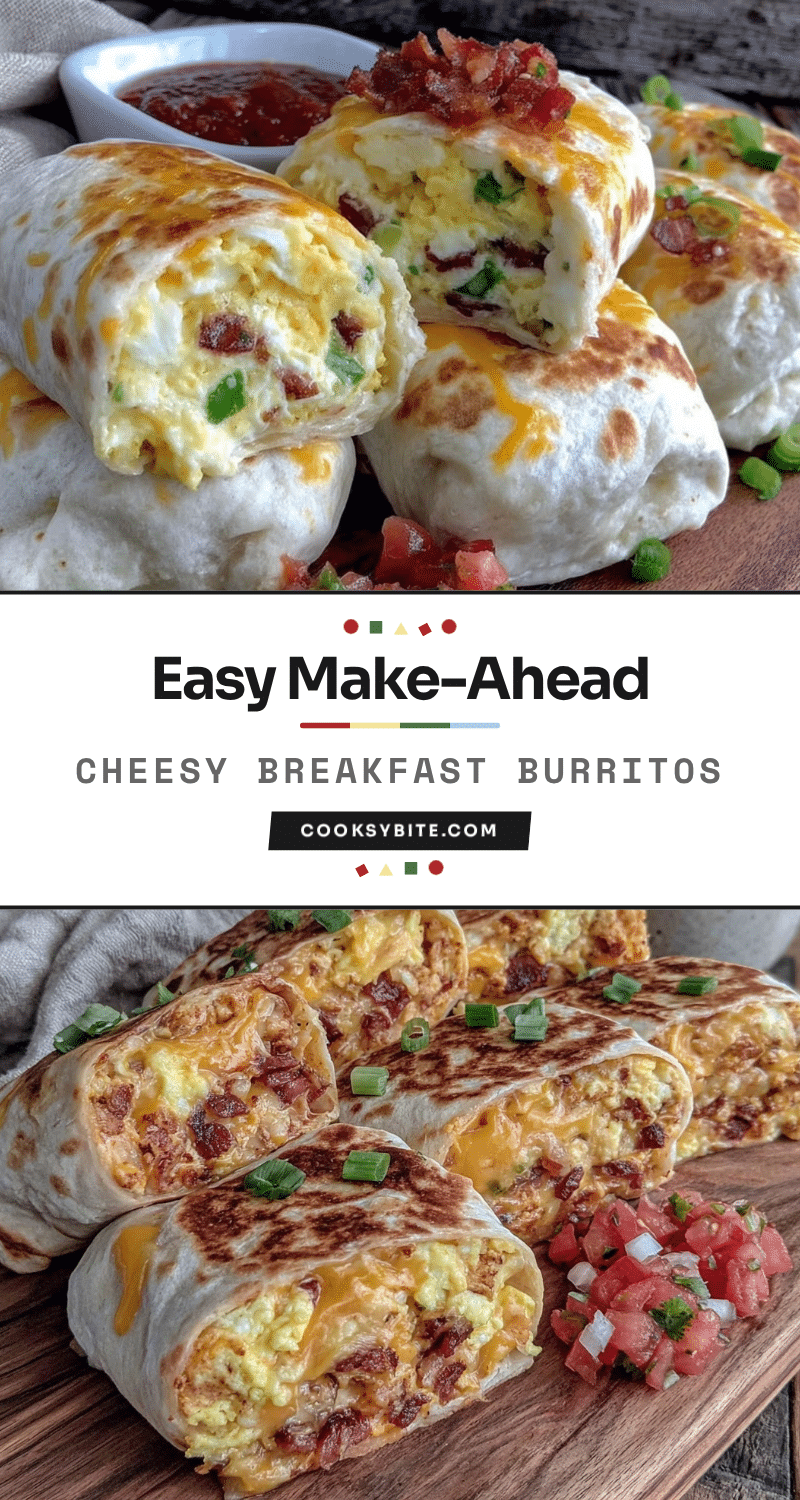 easy make-ahead egg cheese breakfast burritos recipe